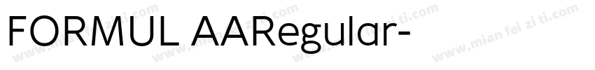 FORMUL AARegular字体转换